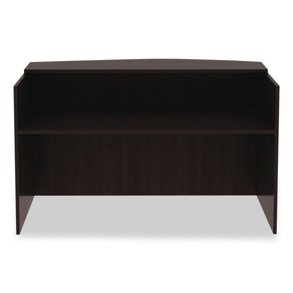 ALERA VA327236ES Alera Valencia Series Reception Desk with Transaction Counter, 71" x 35.5" x 29.5" to 42.5", Espresso