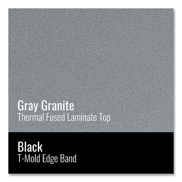 CORRELL, INC. 4872TF1595K4 Adjustable Activity Tables, Kidney Shaped, 72" x 48" x 19" to 29", Gray Top, Black Legs, 4/Pallet