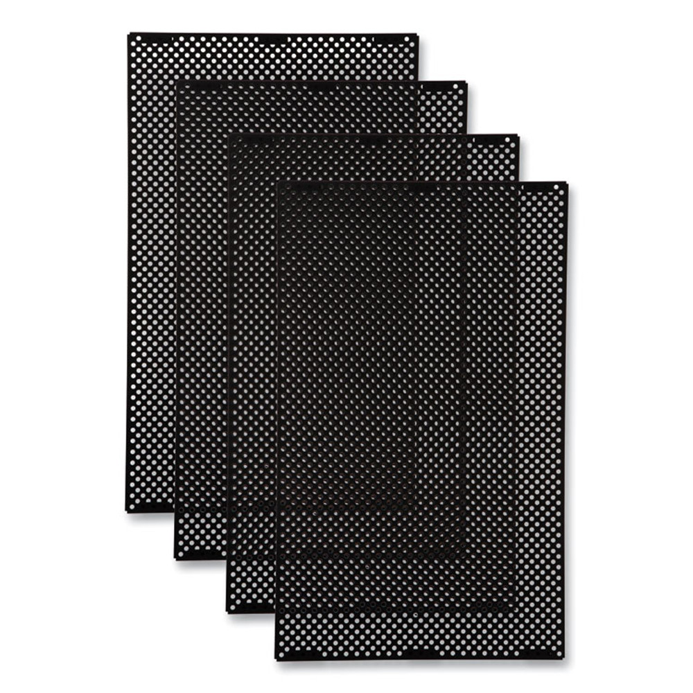 RUBBERMAID COMMERCIAL PROD. 2182676 Large General Purpose Perforated Panels for Tailor and Landmark Series Containers, 20.72" x 0.5" x 34.33", Black, 4/Carton