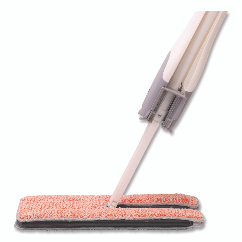 CHAGRINOVATIONS TidyUps TU68166 4-in-1 Squeegee Mop, 4.5 x 14.5 Orange/Gray Microfiber Heads, 53" White/Orange Polyamide/Polyester Handle
