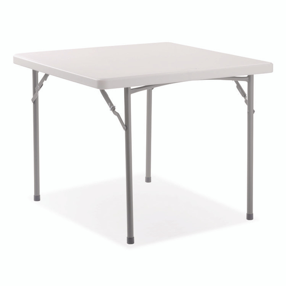 NATIONAL PUBLIC SEATING NPS® BT363616024 Heavy-Duty Folding Table/Folding Chair Set, 36" x 36" x 29.5", Speckled Gray Top, Gray Legs, 4/Carton, 2 Carton/Bundle