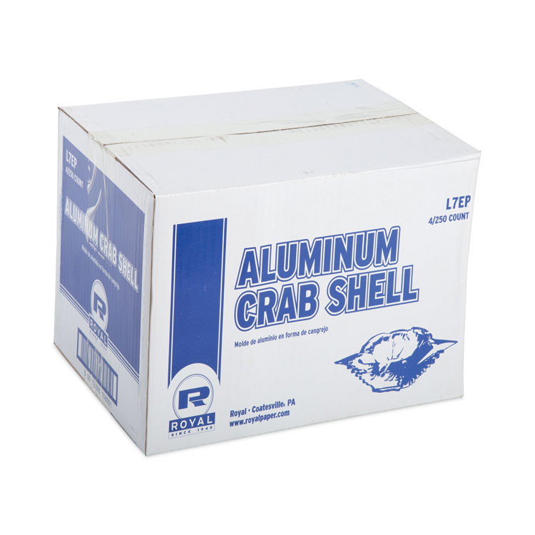 AMERCAREROYAL L7EP Crab Shell-Economy, 2.7 x 4.88 x 0.71, Silver, Aluminum, 250/Pack, 4 Packs/Carton
