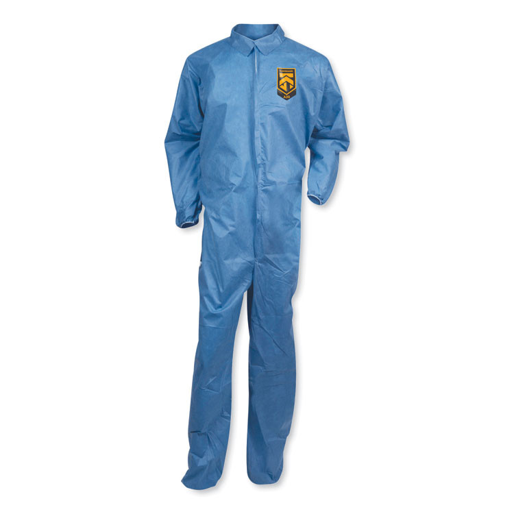 SMITH AND WESSON KleenGuard™ 58504 A20 Coveralls, MICROFORCE Barrier SMS Fabric, X-Large, Blue, 24/Carton