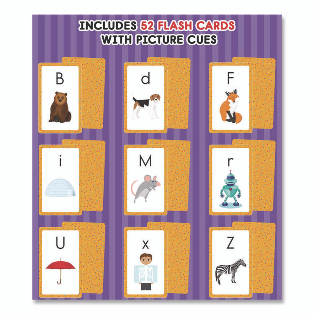 CARSON-DELLOSA EDUCATION 0769646794 Alphabet Flash Cards, Grades Pre-K to 1, 3.25" x 5.25", Assorted Colors, 54 Cards