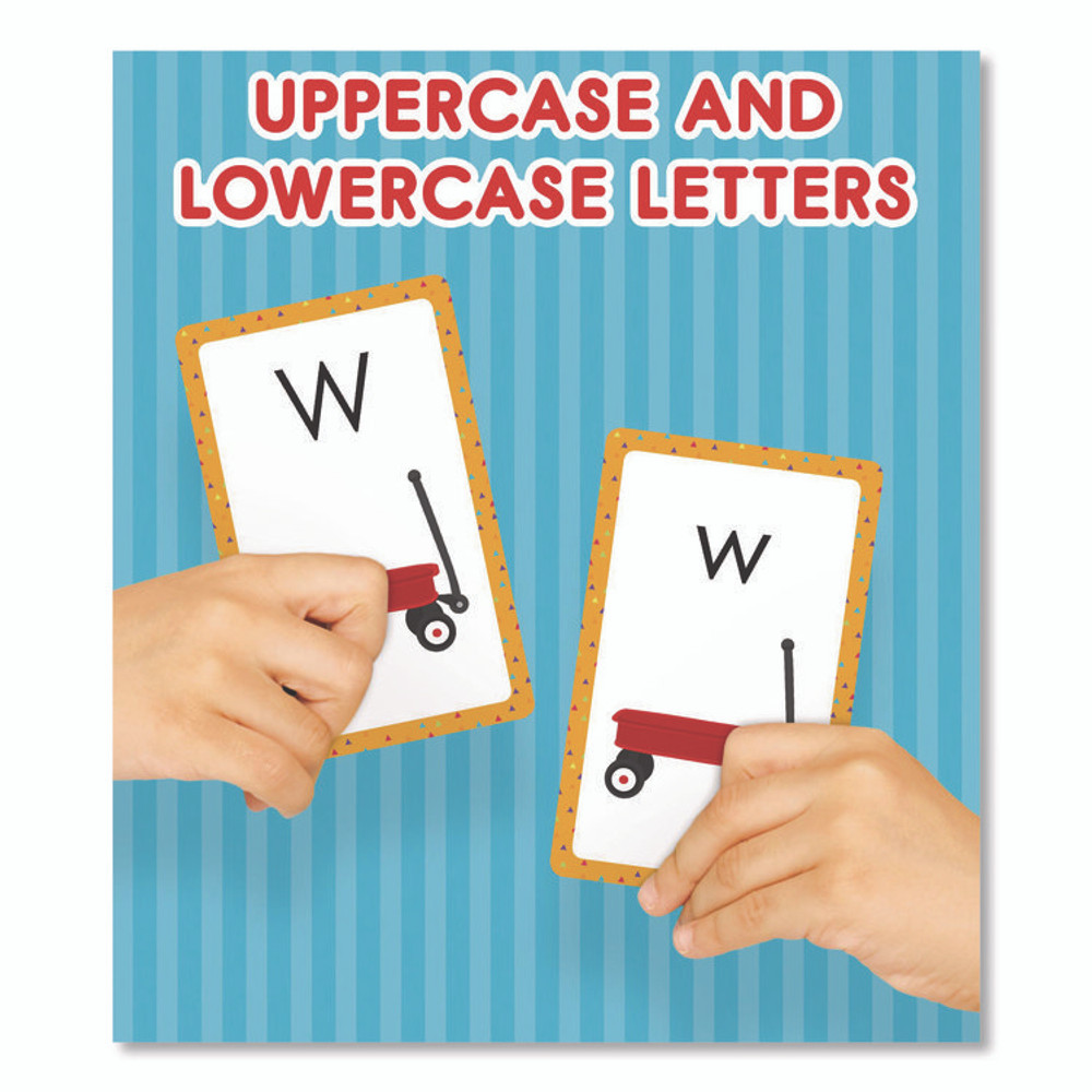 CARSON-DELLOSA EDUCATION 0769646794 Alphabet Flash Cards, Grades Pre-K to 1, 3.25" x 5.25", Assorted Colors, 54 Cards