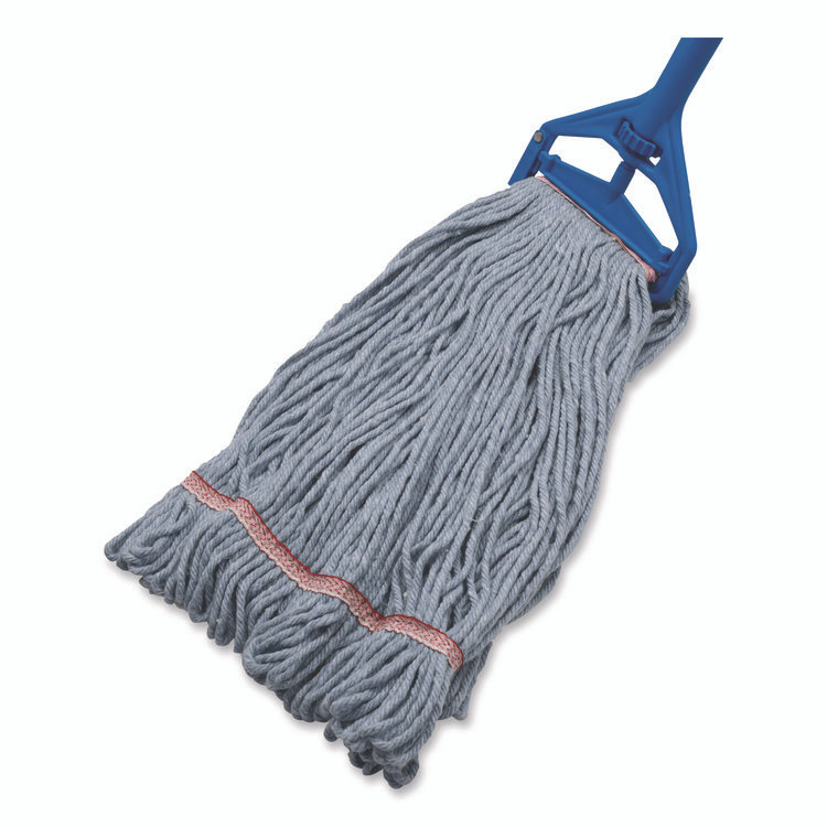 CFS BRANDS Carlisle 369423B14 Medium Blue Looped-End Mop, Cotton, 43 x 6 x 3, Red