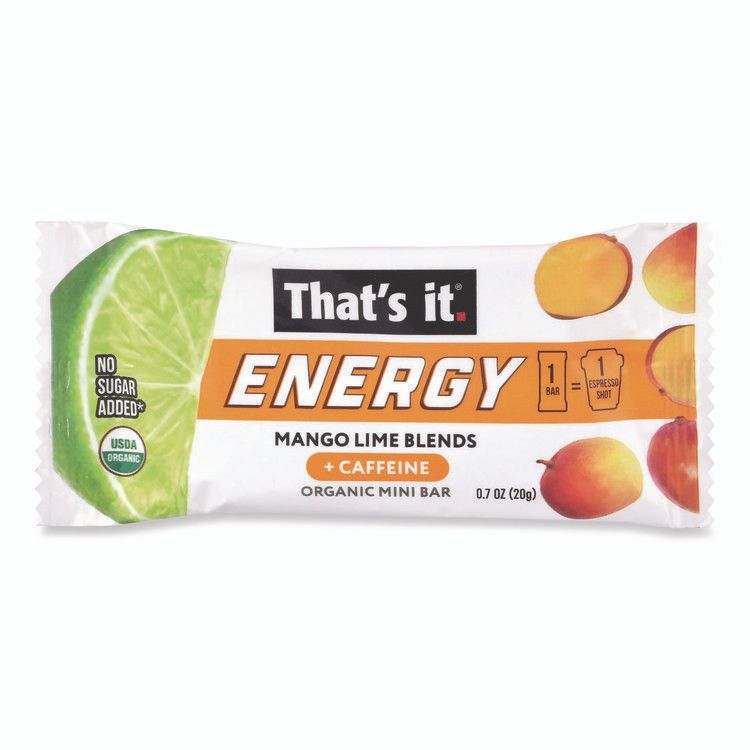 1908 BRANDS That’s it.® 22002520 Organic Energy Bars, Mango Lime, 0.7 oz Bar, 36/Box