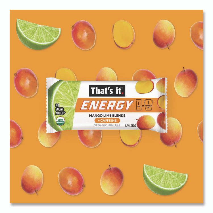 1908 BRANDS That’s it.® 22002520 Organic Energy Bars, Mango Lime, 0.7 oz Bar, 36/Box