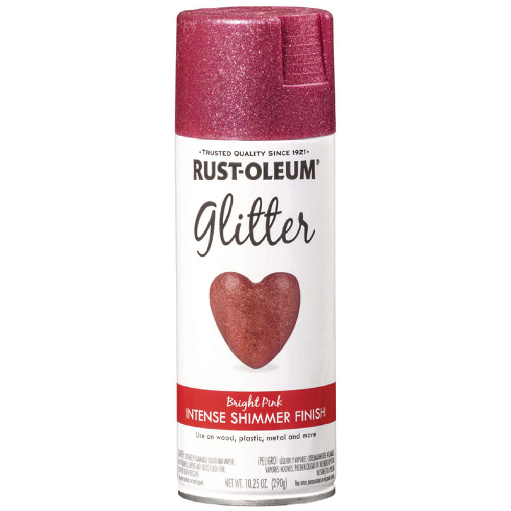RUST-OLEUM CORPORATION 301818 Specialty Glitter Spray Paint, Glitter Pink, 10.25 oz Aerosol Can, 6/Carton