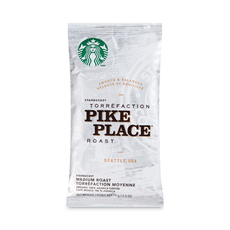 STARBUCKS COFFEE COMPANY 11018197 Coffee, Pike Place, 2.5oz, 18/Box