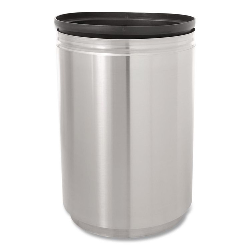 RUBBERMAID COMMERCIAL PROD. R2030SSPL Designer Line Eclipse Waste Receptacle, 30 gal, Steel, Stainless Steel