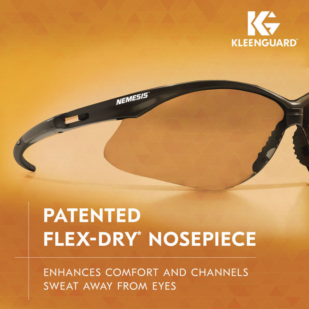 SMITH AND WESSON KleenGuard™ 25685 Nemesis Safety Glasses, Black Frame, Indoor/Outdoor Lens