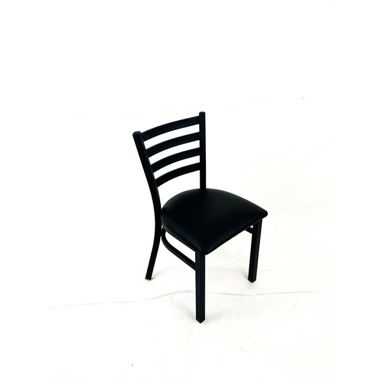 JMC FURNITURE WHCBVSBLK White Horse Series Side Chairs, Supports Up to 300 lb, 18" Seat Height, Black Seat, Black Back, Black Base