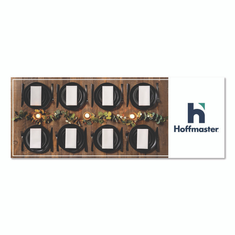 HOFFMASTER 310477 Solid Color Scalloped Edge Placemats, 9.63 x 13.5, White, 1,000/Carton