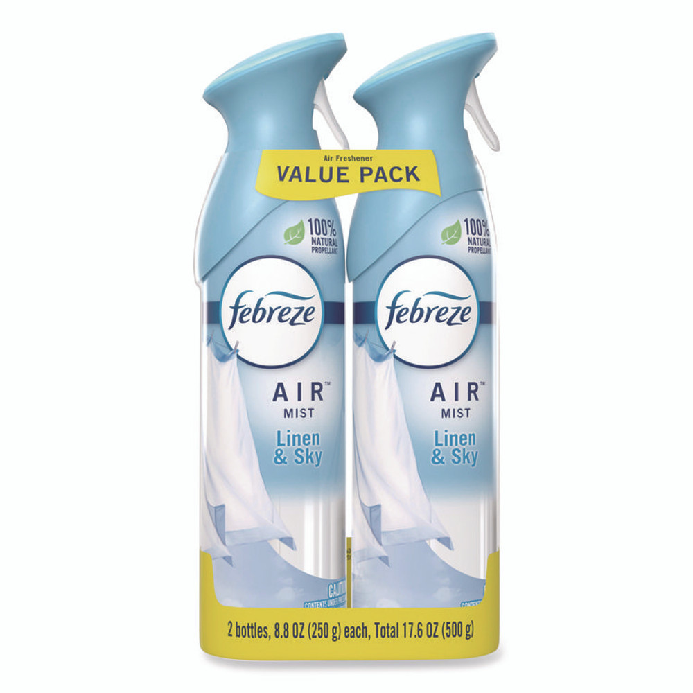 PROCTER & GAMBLE Febreze® 17340 AIR, Linen and Sky, 8.8 oz Aerosol Spray, 2/Pack, 3 Packs/Carton
