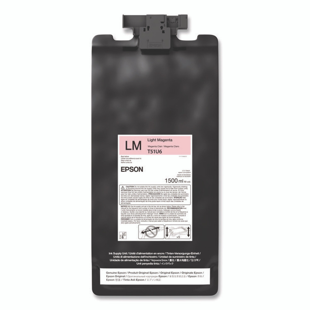EPSON AMERICA, INC. T51U620 T51U620 (T51U) UltraChrome GS3 Eco-Solvent Ink, 1.5 L, Light Magenta