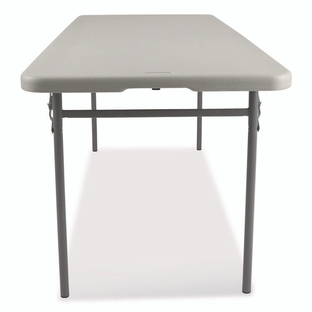 NATIONAL PUBLIC SEATING NPS® CMFIH3072 Comfort Max Fold-in-Half Table, Rectangular, 72w x 30d x 29.25h, Speckled Gray Top, Gray Base/Legs