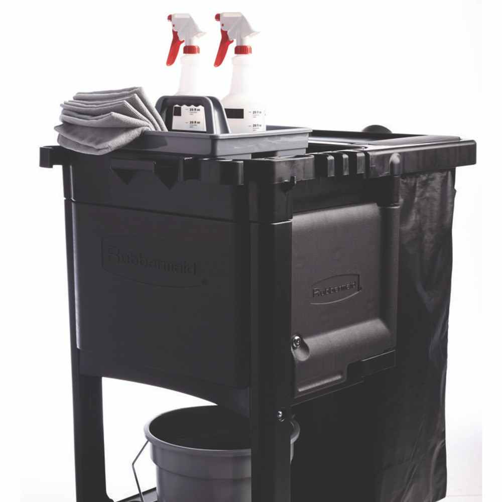 RUBBERMAID COMMERCIAL PROD. 1861443 Cleaning Cart Locking Door Kit, Black