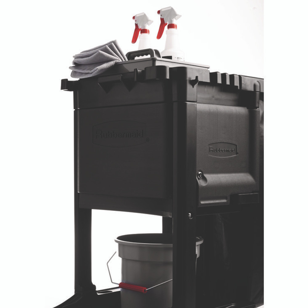 RUBBERMAID COMMERCIAL PROD. 1861443 Cleaning Cart Locking Door Kit, Black