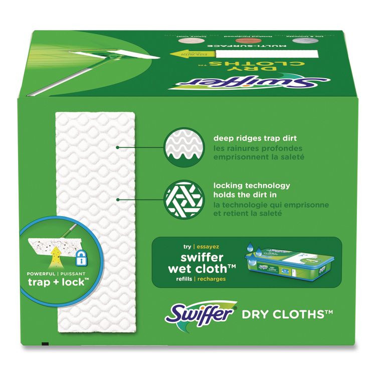 PROCTER & GAMBLE Swiffer® 21457 Dry Refill Cloths, 10.63 x 8, White, 32/Box, 4 Boxes/Carton