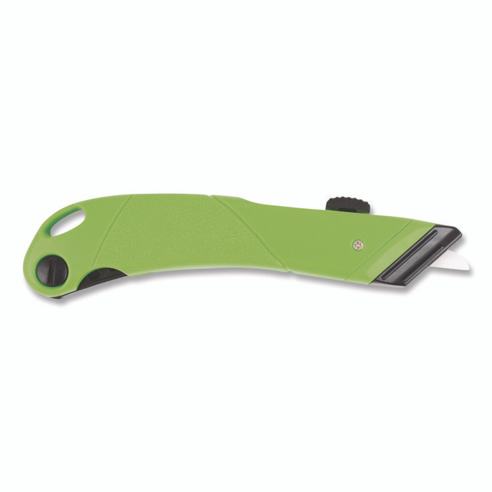 EVERSHARP PEN CO. Westcott® 00741 Ceramic Safety Cutter with Fold-Out Film Cutter, Plastic Handle, Green