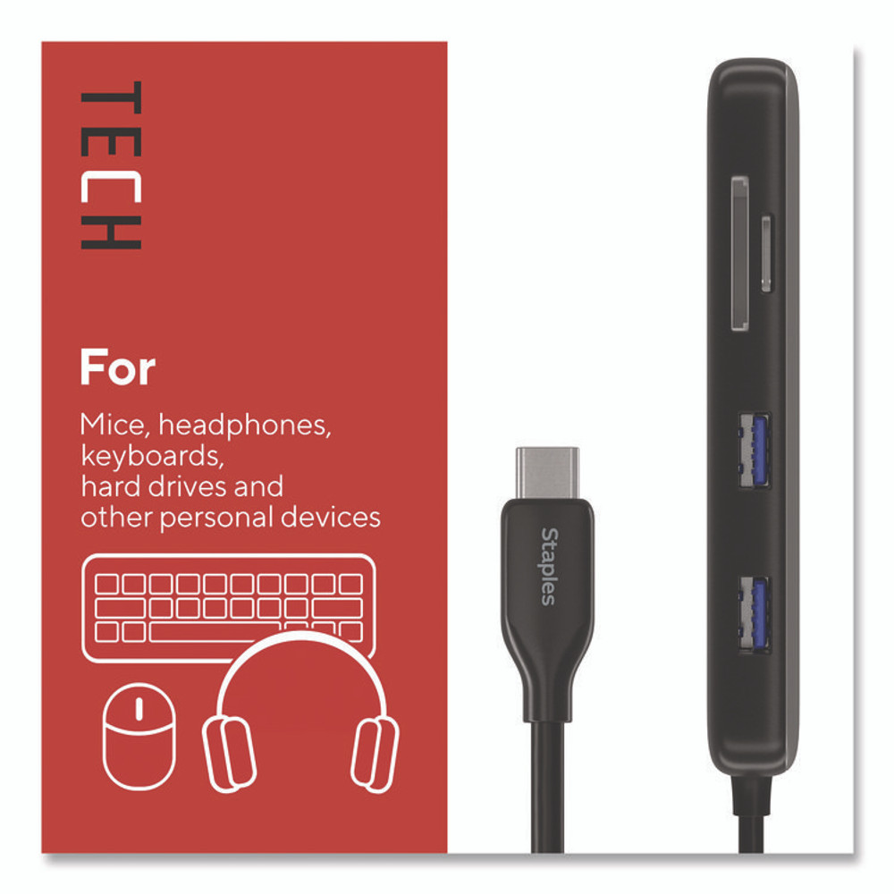 STAPLES BRANDS GROUP TECH ST62383 USB 3.0 Hubs, 8-Port, Gray