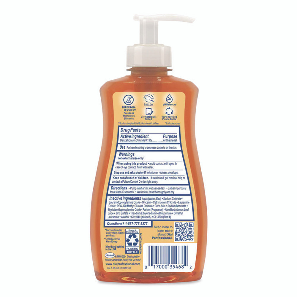 DIAL PROFESSIONAL 35470EA Antibacterial Defense Gold Hand Soap + Aloe, Original Scent, 11 oz