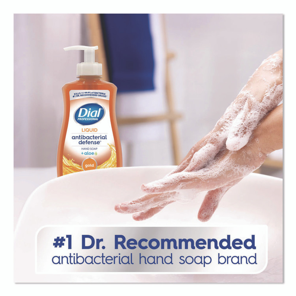 DIAL PROFESSIONAL 35470EA Antibacterial Defense Gold Hand Soap + Aloe, Original Scent, 11 oz