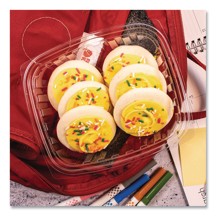 DART C24DER ClearPac Containers, 24 oz, 6.5 x 7.5 x 2, Clear, Plastic, 63/Pack, 8 Pack/Carton