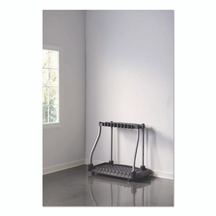 RUBBERMAID 2140834 FastTrack Garage Tool Tower Rack, Plastic, Holds Up to 40 Tools, 38" x 20.5" x 34.4", Black