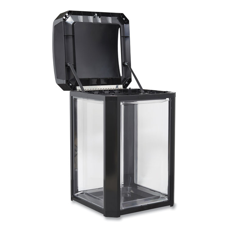 RUBBERMAID COMMERCIAL PROD. FG397001BLA Landmark Series Classic Dome Top Container and Ashtray, 35 gal, Resin, Black