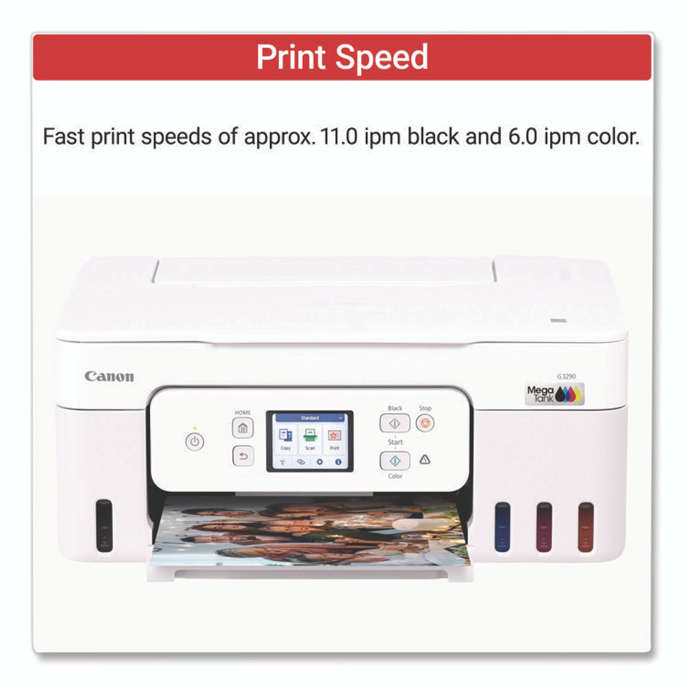 INNOVERA Canon® 6706C022 MegaTank PIXMA G3290 All-in-One Wireless Inkjet Printer, Copy/Print/Scan