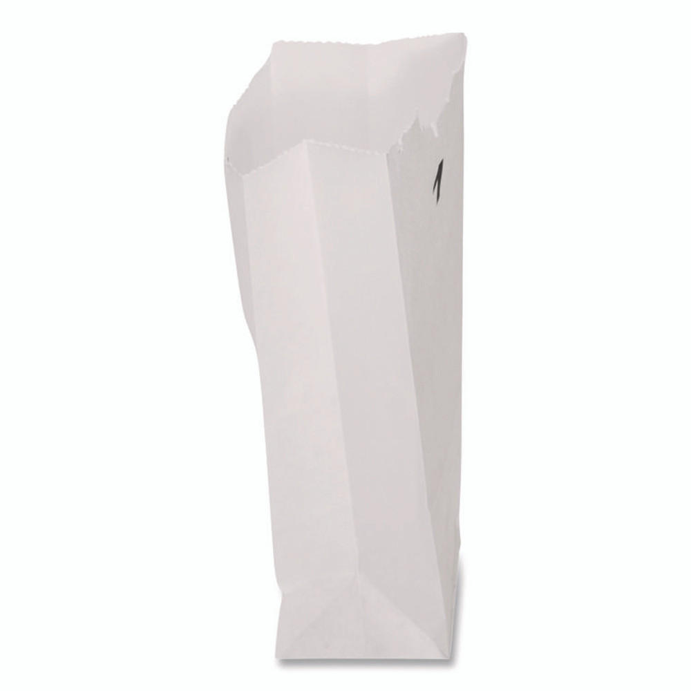 ROSS & WALLACE PAPER PRODUCTS, INC. GWHT1500 Grocery Paper Bags, 1# Size, 30# Basis Weight, 3.5" x 2.25" x 6.63", White, 500/Bundle