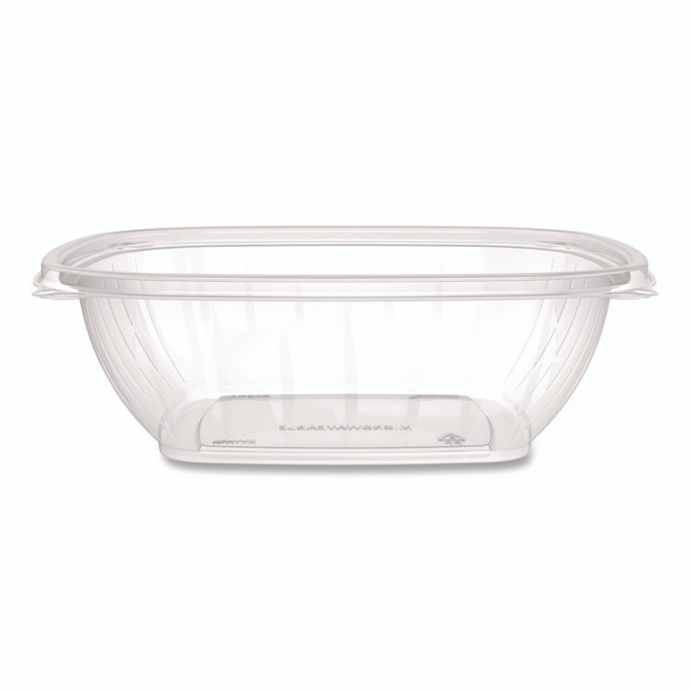DART C48SB Square Plastic Bowls, 48 oz, 5 x 5 x 2.55, Clear, Plastic, 63 Bowls/Sleeve, 4 Sleeves/Carton