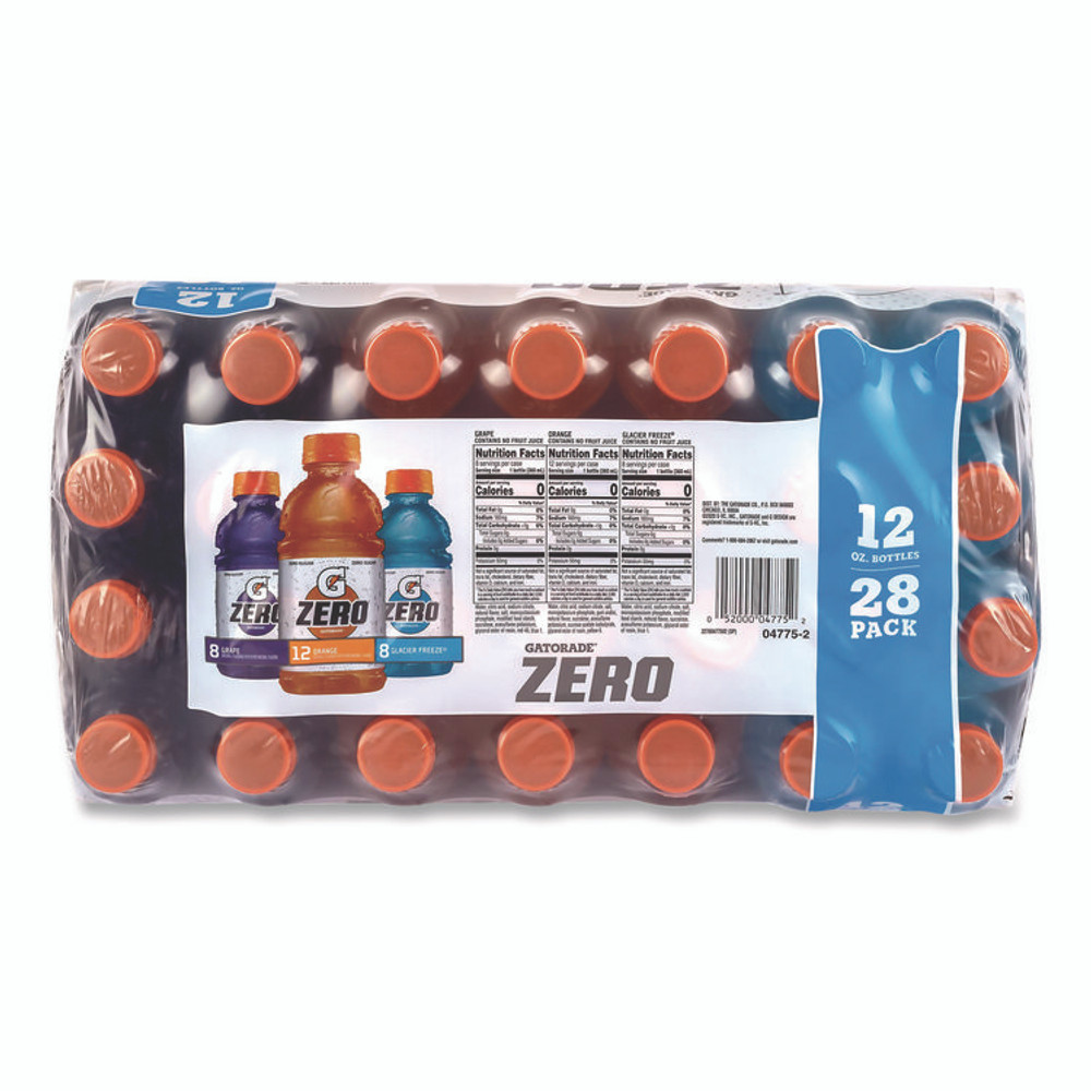 PEPSICO Gatorade® 22002527 Zero Variety Pack, Assorted Flavors, 12 oz Bottle, 28/Carton