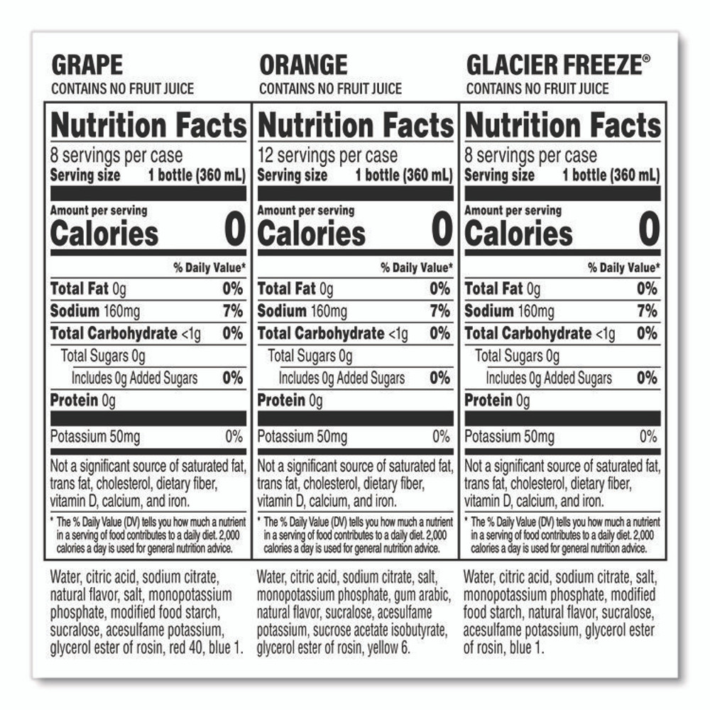 PEPSICO Gatorade® 22002527 Zero Variety Pack, Assorted Flavors, 12 oz Bottle, 28/Carton
