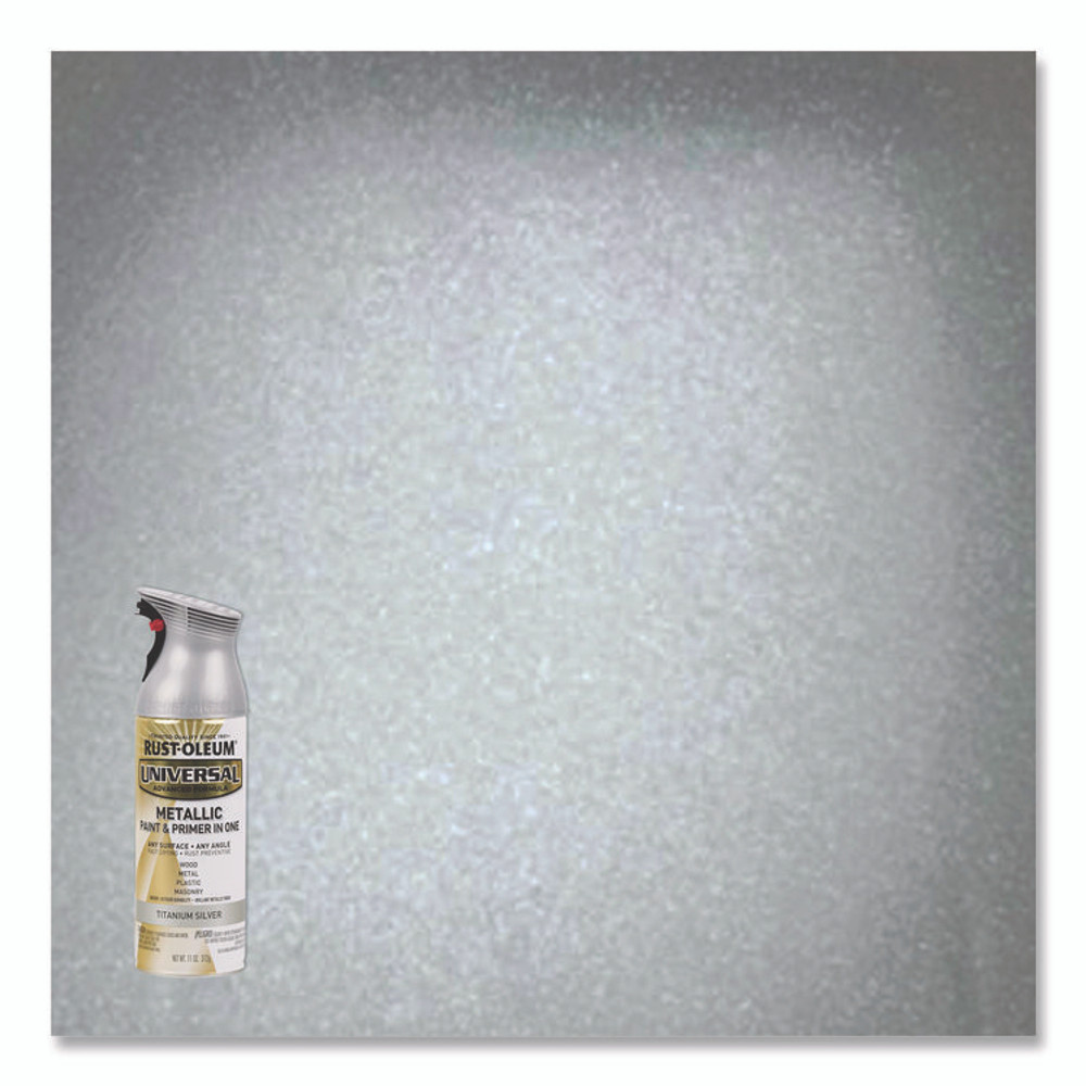 RUST-OLEUM CORPORATION 245220EA Universal Premium Spray Paint, Metallic Silver, 12 oz Aerosol Can