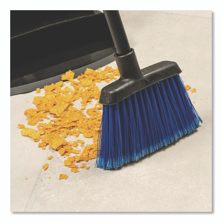 CFS BRANDS Carlisle 4685314 Duo-Sweep Flagged Light Industrial Broom Head, 12", Blue/Black