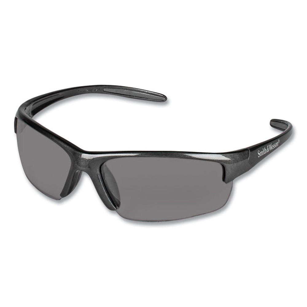 SMITH AND WESSON KleenGuard™ 21297 Equalizer Safety Glasses, Gunmetal Frame, Smoke Lens, 12/Box