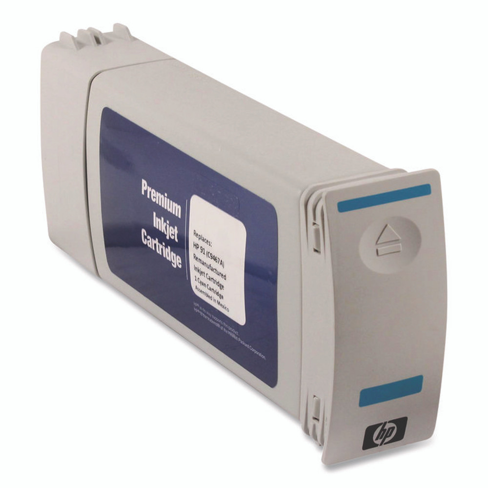 CLOVER IMAGING GROUP WH91C Remanufactured Cyan High-Yield Ink, Replacement for 91 (C4913A), 69 mL