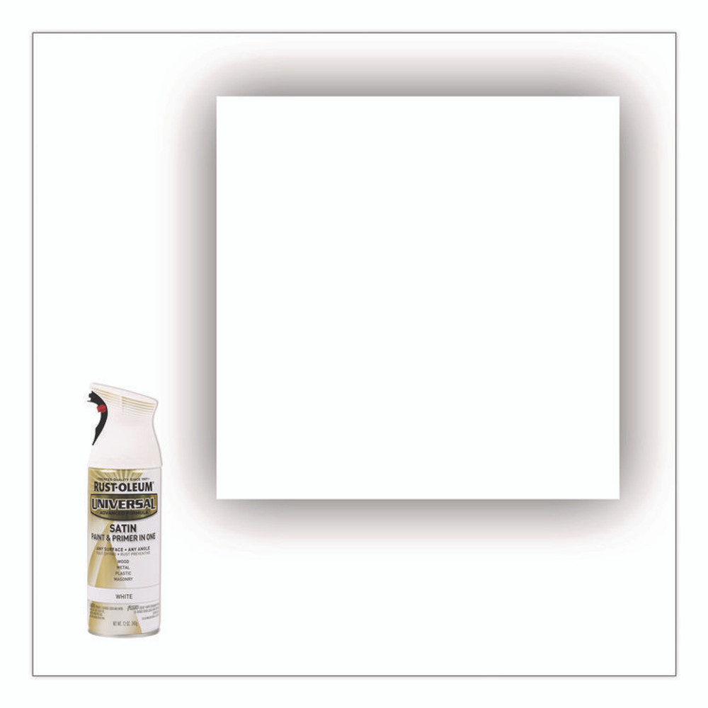 RUST-OLEUM CORPORATION 245210EA Universal Premium Spray Paint, Satin White, 12 oz Aerosol Can