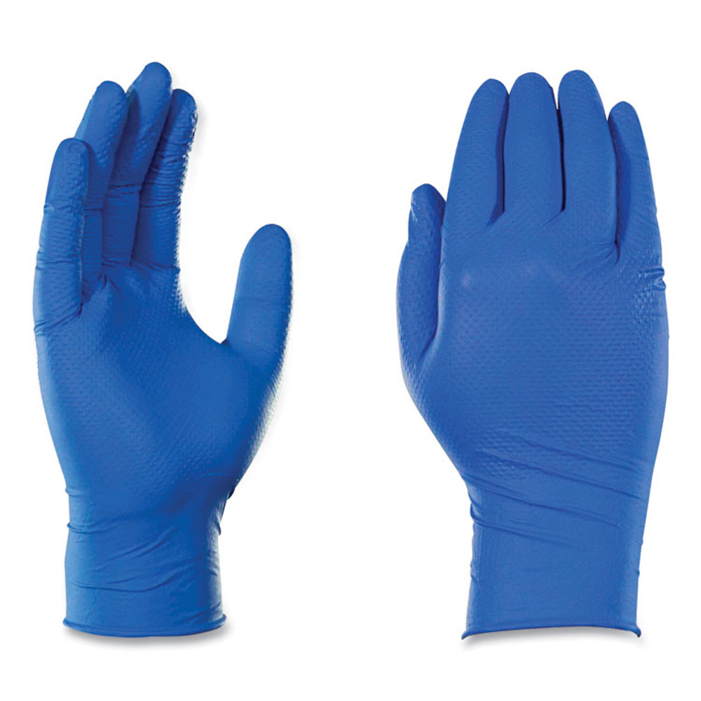 AMMEX CORPORATION GloveWorks® by GWRBN48100 Heavy-Duty Industrial Nitrile Gloves, Powder-Free, X-Large, 6 mil Thick, 9.5" Long, Royal Blue, 100/Box, 10 Boxes/Carton