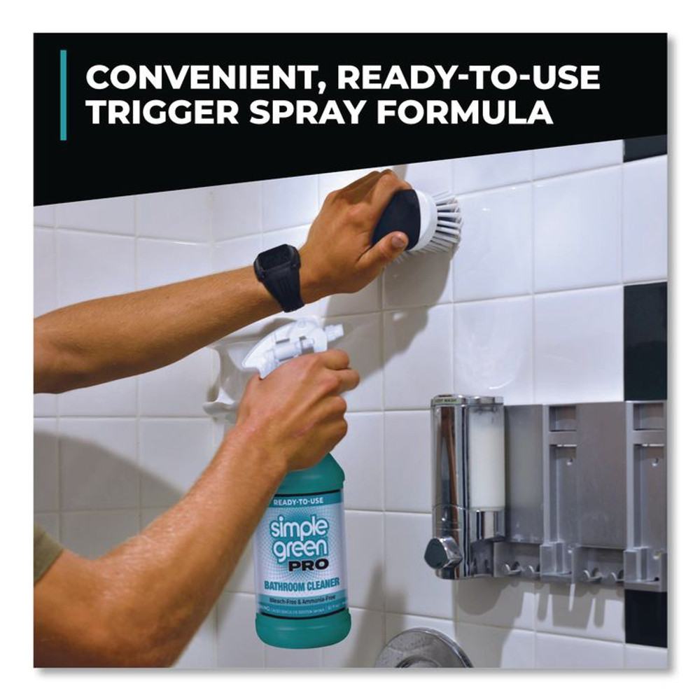 SUNSHINE MAKERS, INC. Simple Green® 1751032 Pro Bathroom Cleaner Ready-To-Use, 32 oz Spray Bottle, 12/Carton