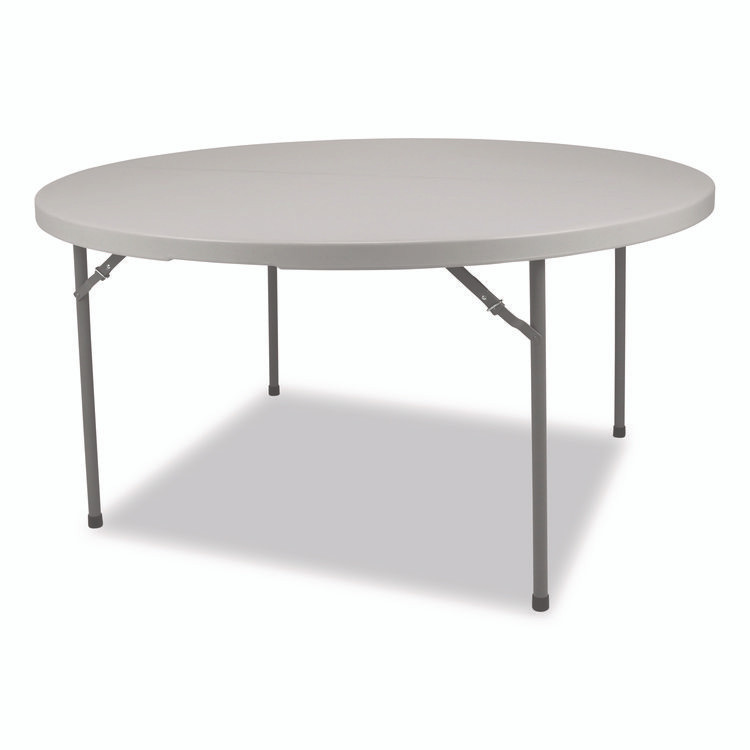 NATIONAL PUBLIC SEATING NPS® CMFIH60R Comfort Max Fold-in-Half Table, Round, 60w x 60d x 29.25h, Speckled Gray Top, Gray Base/Legs