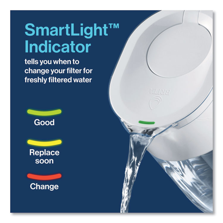 CLOROX SALES CO. Brita® 50688CT Tahoe Water Pitcher with Elite Filter, 10 Cups, Bright White, 2/Carton