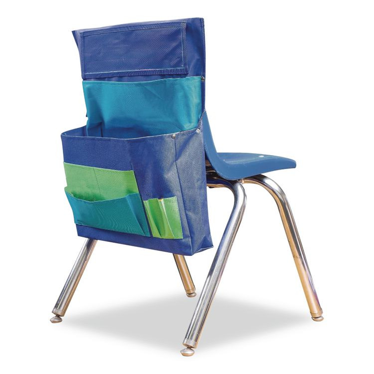 TEACHER CREATED RESOURCES TCR20970 Chair Pocket, 15.5 x 18, Canvas, Blue/Teal/Lime