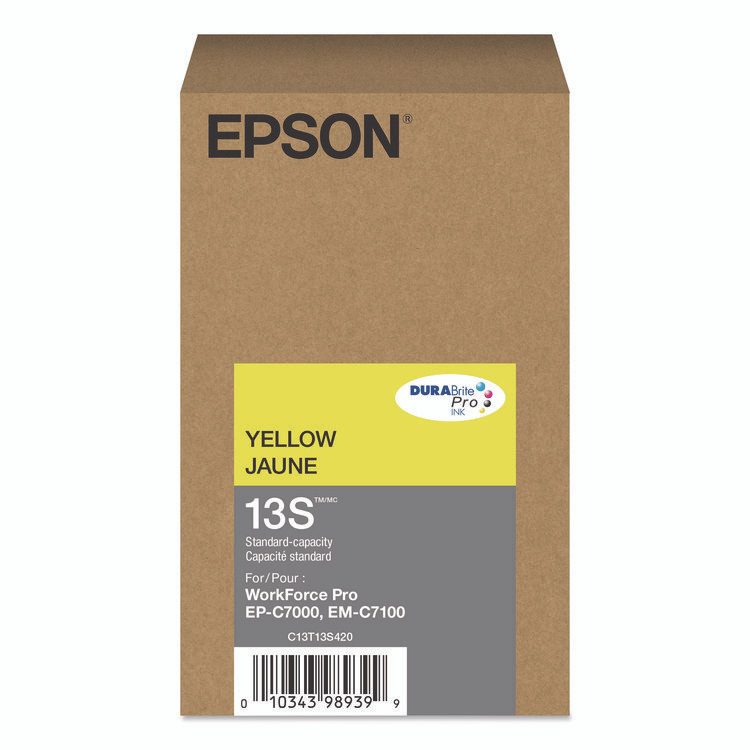 EPSON AMERICA, INC. T13S420 T13S420 (T13S) DURABrite Pro Ink, 1,700 Page-Yield, Yellow