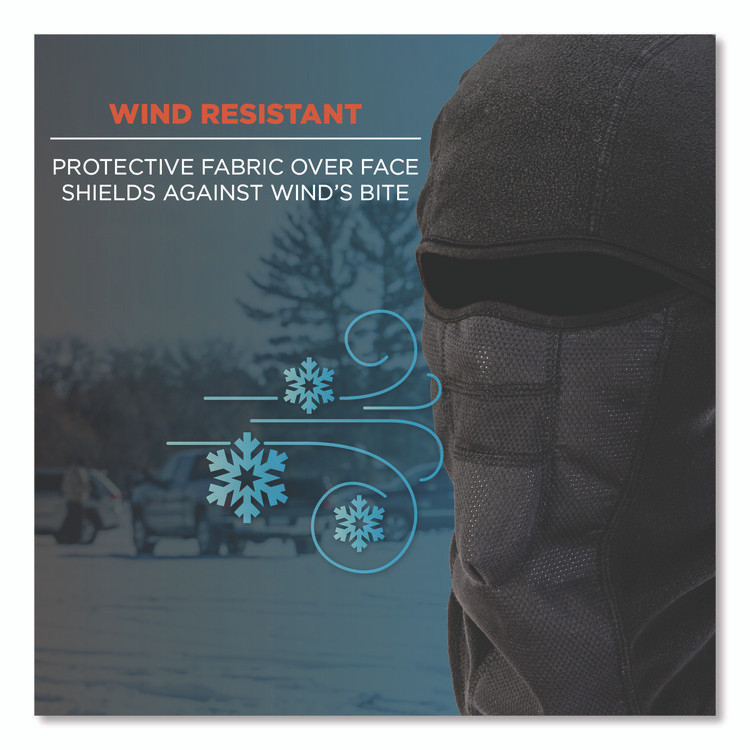 TENACIOUS HOLDINGS, INC. ergodyne® 16823 N-Ferno 6823 Hinged Balaclava Face Mask, Fleece, One Size Fits Most, Black