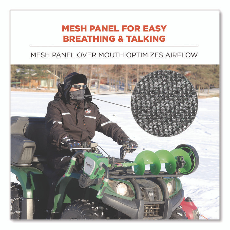 TENACIOUS HOLDINGS, INC. ergodyne® 16823 N-Ferno 6823 Hinged Balaclava Face Mask, Fleece, One Size Fits Most, Black