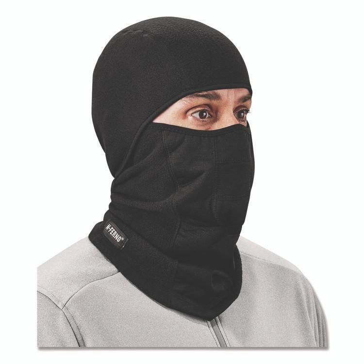 TENACIOUS HOLDINGS, INC. ergodyne® 16823 N-Ferno 6823 Hinged Balaclava Face Mask, Fleece, One Size Fits Most, Black